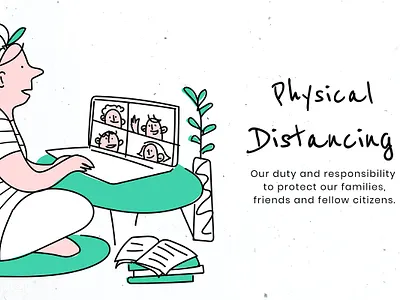 rawpixel & H+K COVID-19 Study: Physical Distancing digital art freebie illustration physical distance quarantine safety social distance vector