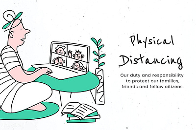 rawpixel & H+K COVID-19 Study: Physical Distancing digital art freebie illustration physical distance quarantine safety social distance vector