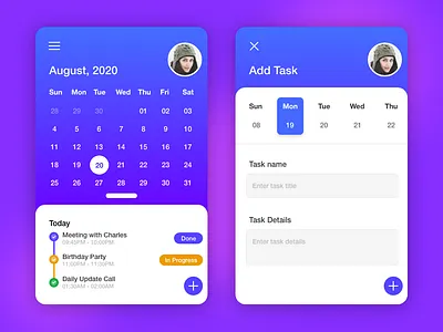 Task Schedule Redesign adobexd concept design india ux ux design vector xd