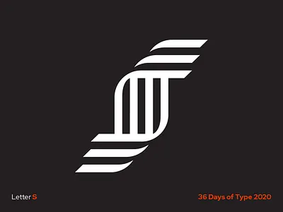 Letter S 36daysoftype 36daysoftypes brand curves design geometric letter lettering line linear logo mark minimal s simple space symbol symbolism type
