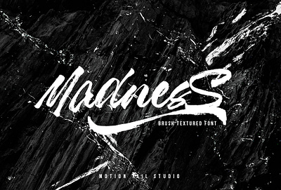 Madness - Textured Brush Font animation app branding design illustration lettering type typography vector website