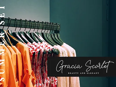 Gracia Scarlet - Bellisya Signature Lovely Font animation app branding design lettering logo type typography ui web