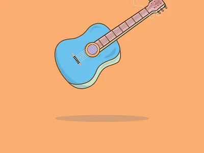 Broken Guitar Strings burnt toast dashboad design flat icon illustration illustration design illustration digital minimal neon sticker vector