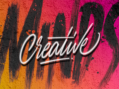 Creative Minds adobe apple colourful creative design designer font graphic design handlettering illustrator illustrstion lettering neon photoshop procreate script type typo typography