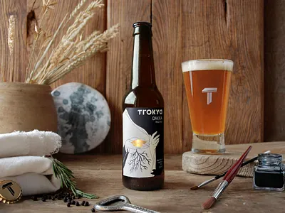 Trokya Beer alcohol beer beer label beverage black blackandwhite bottle branding brewery design drawing foiling graphic design identity illustration illustrator label logo packaging white