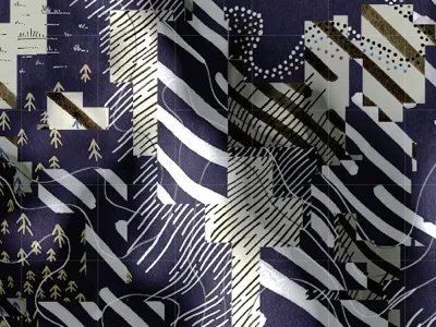 Map Glitch - Close Up contours digital glitch illustration map maps symbols