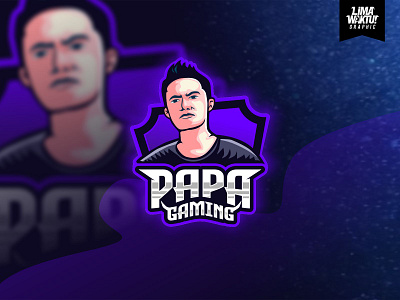 papa gaming design esport logo illustration logo