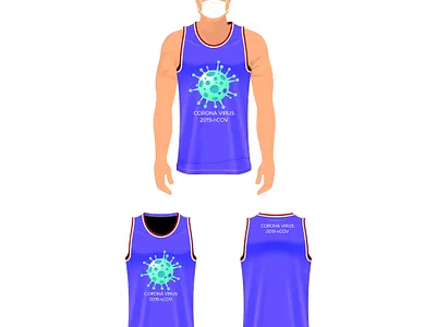 sport and social distancing basket business corona design illustration jersey logo soccer socialdistancing sport tshirt vector