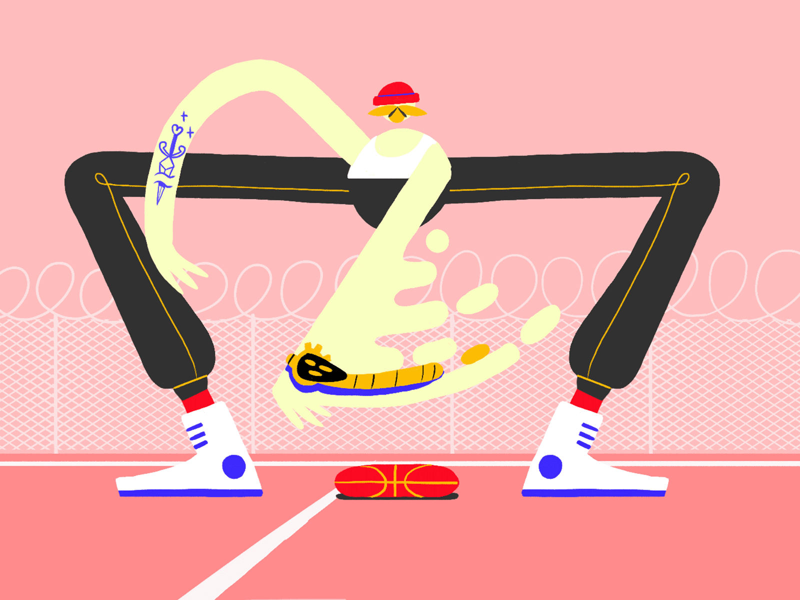 Prison Olympics animation basketball character drawing illustration loop olympics photoshop texture