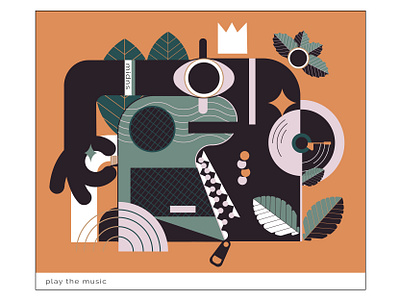 Interact with music abstract illustration design digital illustration illustration