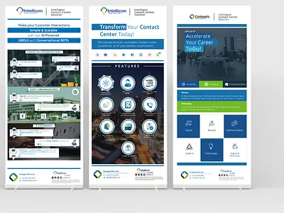 Standee Designs for ICT Solution designer portfolio roll up banner standee