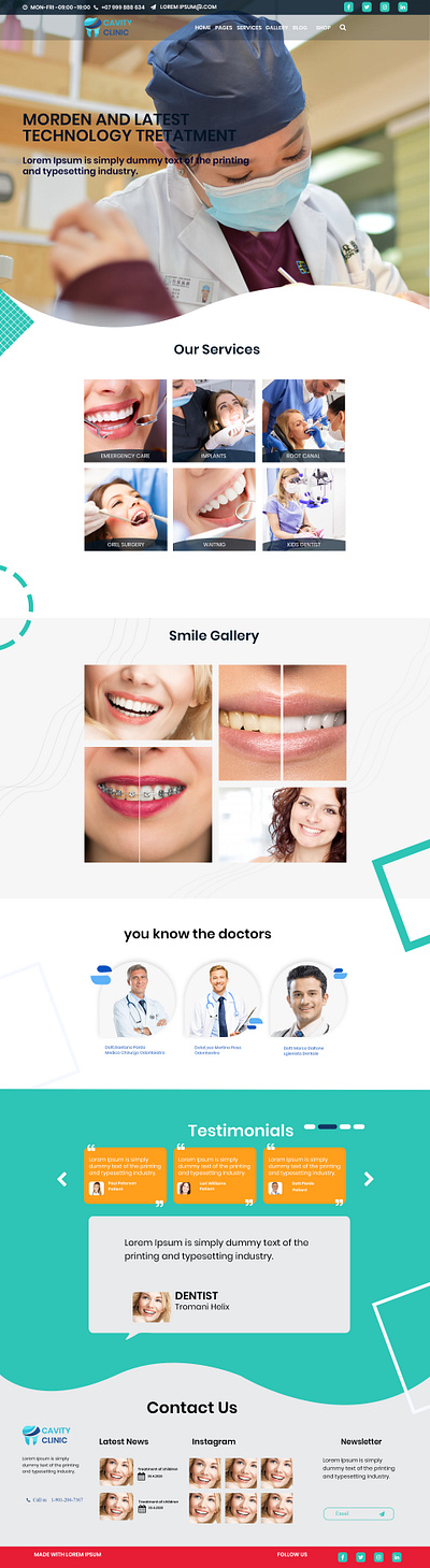 dental home page child dental dentist doctor hospital orthodontist pediatric smile teeth tooth website website design wordpress