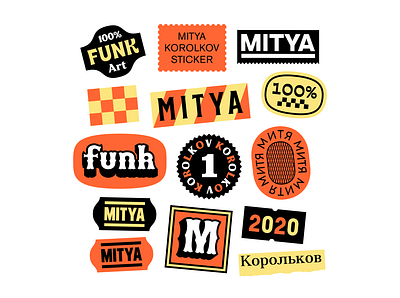 FUNKY STICKERS art design emblem graphic icon illustration label logo mark print sign sticker stickers typogaphy