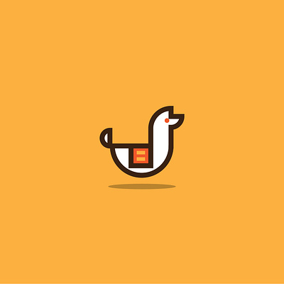 llama app brand identity design flat icon illustration logo minimal modern logo