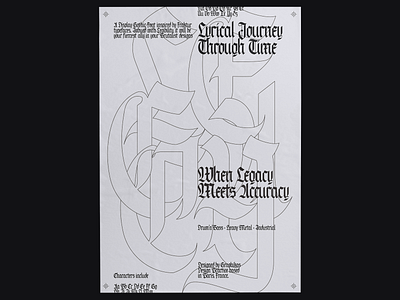 Frak'Tine Poster blackletter branding editorial design fraktur gothic graphicdesign identity design legacy print print design type typeface typography