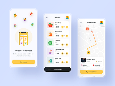 Grocery Store App app design app designers best design best designer best shot concept creative design design dribbble best shot grocery app illustration ios android interface minimal clean new trend modern design popular design popular shot popular trending graphics redesign ride sharing app ui