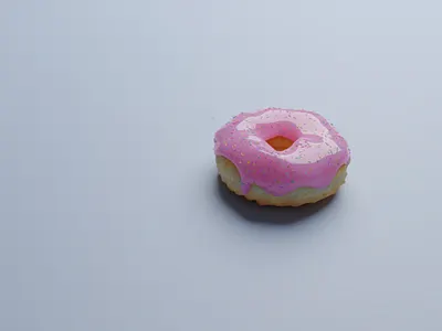 First donut 3d blender donut illustration render sprinkle work