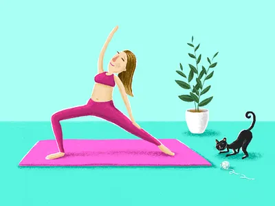 Yoga digital drawing illustration yoga