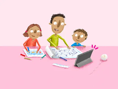 Stay Entertained digital drawing illustration