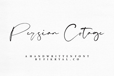 Persian Cotage advertisements branding design font invitation label logo magazine script lettering tittle