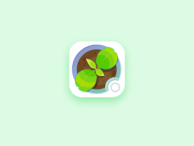 LAUNCHER ICON - IoT Flower Pot app design app icon flowerpot gardening graphic icon icon design illustration launcher mobile app nature realism