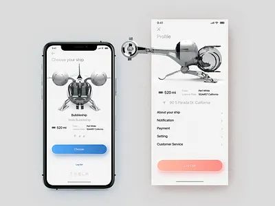 Concept app like minimal neomorphism taxi app ui web