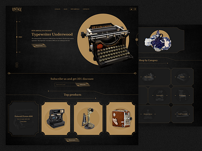 Vintage Shop Concept arquentum design concept design ui uidesign uxdesign webdesign website