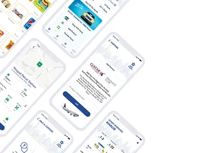 Waqod Mobile App Design app branding design flat minimal ui ux vector xd