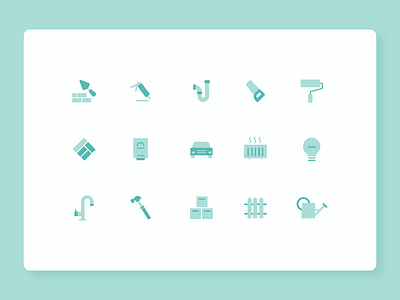 Icon set Delivery delivery delivery service garden hammers icon icon design icon set iconography illustration light paint shopping tools work