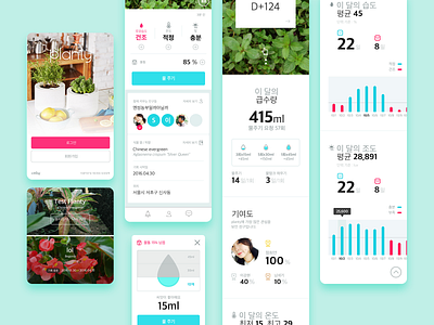 PLANTY - IoT Flower Pot APP app design control gardening graph hobby iot management mobile ui remote smartfarm smarthome ui design ui ux