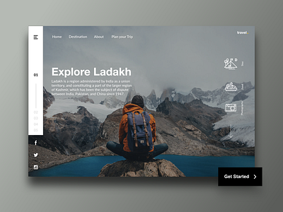 Travel.go 2/10 adobexd brand and identity branding design flat incredibleindia kashmir ladakh minimal tourisminindia travel app typography ui vector web website concept