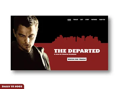 Daily UI • #003 • Landing Page adobexd branding daily ui dailyui design movie uidesign ux uxdesign