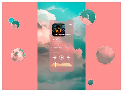 Music Player UI app audio blur buttons clouds dailyui icons iphone itunes moon music app music player playback scrub singer sound soundcloud soundwave spotify ui ux