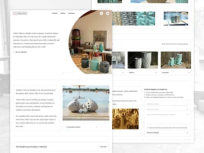 Furniture & Craft Shop Landing Page boxes clean ecommerce elegant furniture homepage landing page lines minimal minimalistic photos shop ui uiux ux web webdesign website website design white