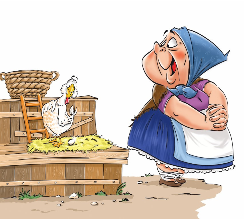 Example of Housewife and her chicken