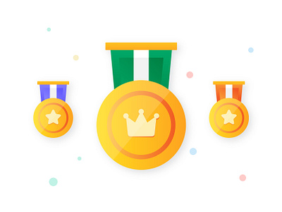 Gold Medal Icon awards champions crown medal design flat gold medal icon icondesign iconography illustration medal minimalist vector winnner