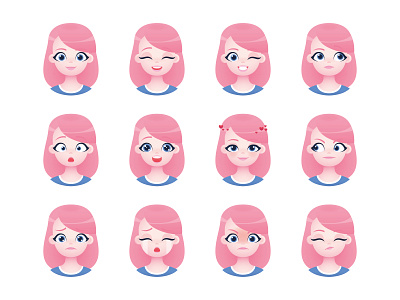 Expressions art avatar avatar design avatar icons avatars character character design characters emotions expression expressions expressive face faces illustration people vector