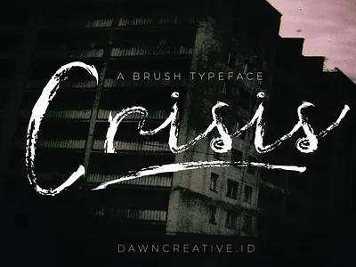 Crisis Font brush design display font font fontself handwritten font illustration script font typography