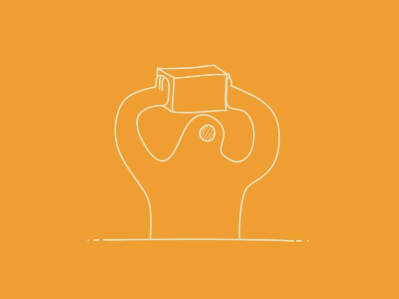 Thinking out of the box box creative design designer ilustration ilustration design mograph vector monster weird