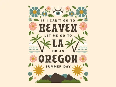 Heaven flat design lyrics type