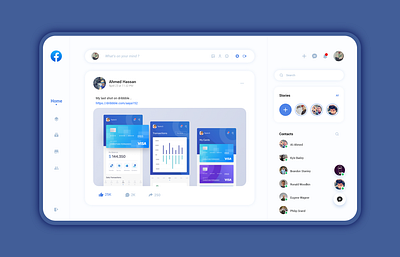 Facebook redesign app design ui ux web website