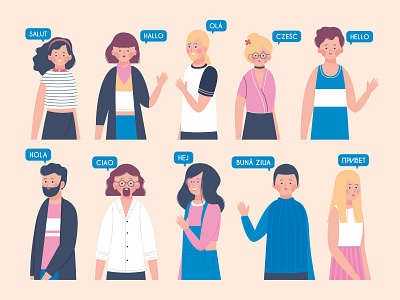 International characters character design characters design flat flat design flat illustration illustration people people illustration vector