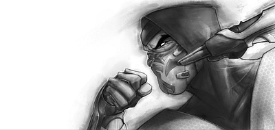 Scorpion fighting game art mortal kombat scorpion