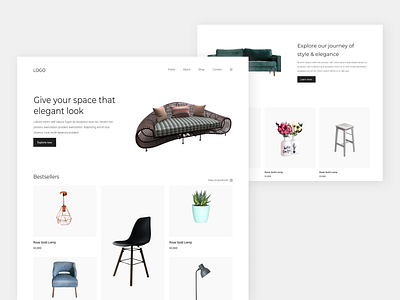 Home accessories shop landing page adobe xd adobexd design figma figma design figmaafrica figmadesign interface ui ui design uiux