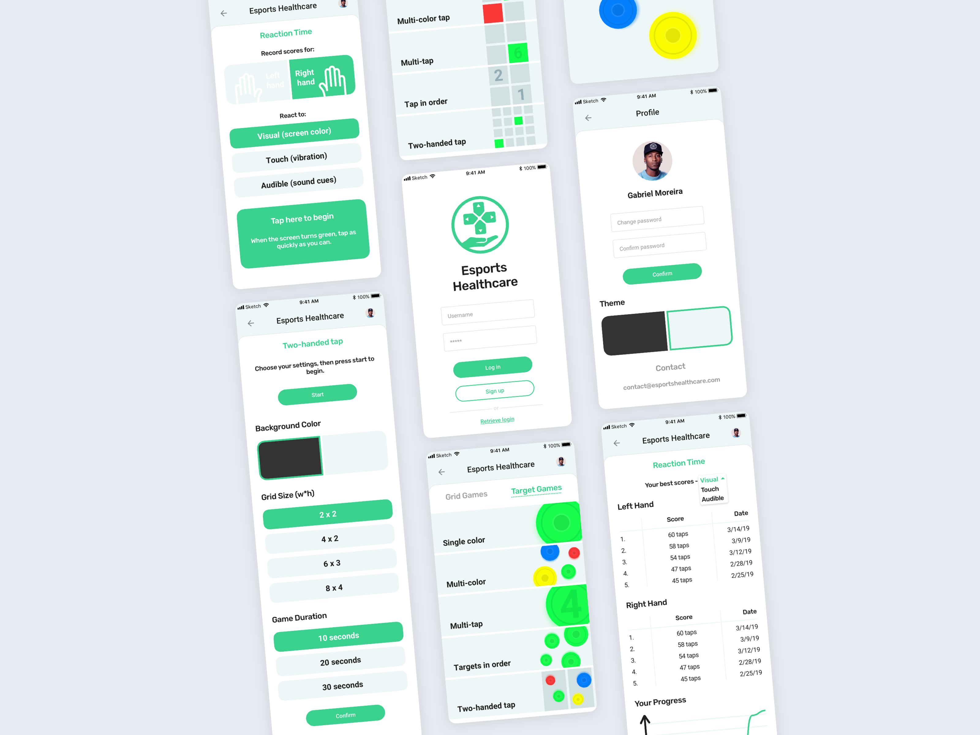 Example of Esports Healthcare App Mobile UI