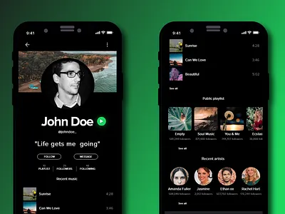 User Profile - Daily UI 006 app dailyui dailyuichallenge ui