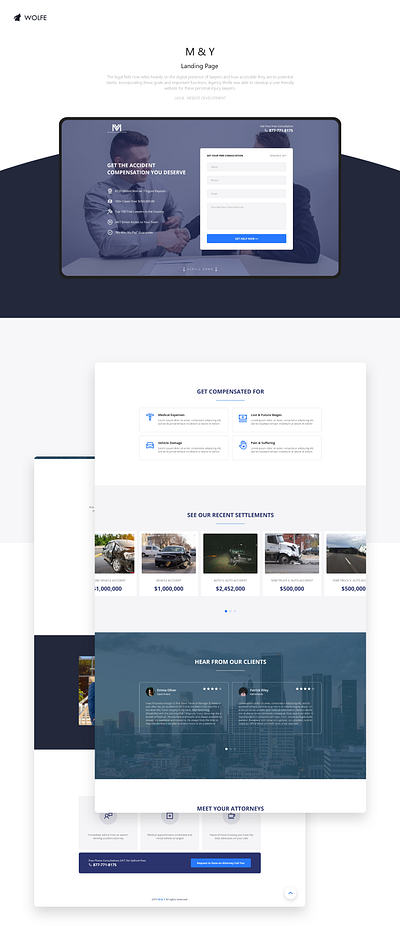 M&Y Landing Page adobe behance design dribbble graphicdesign graphicdesigner illustrator logo ui ux