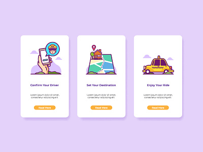 Online Taxi illustration onboarding onboarding illustration online taxi