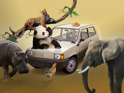 Dog mascotte photomontage photoshop