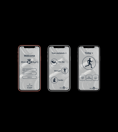 Gym App adobe illustrator app design branding design gym app ui uidesign